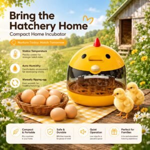 Mini Egg Incubator Capacity for 5pcs Chicken Eggs Or 10pcs Bird Eggs 5V